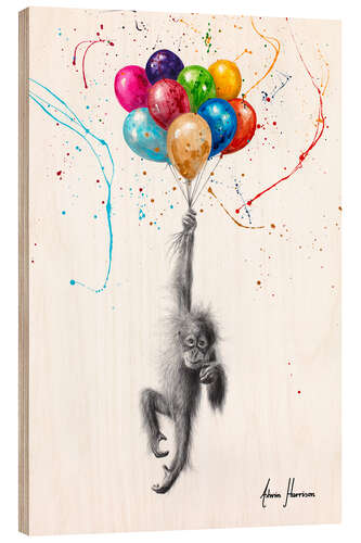 Tableau en bois Orangutan Upon A Time
