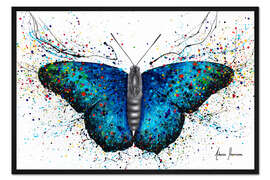 Gerahmter Kunstdruck Sparkling City Butterfly