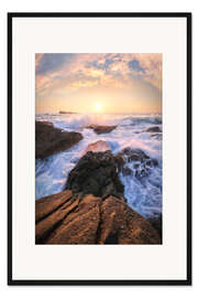 Gerahmter Kunstdruck Küstenfeuer