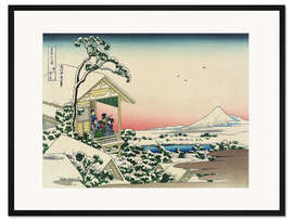 Gerahmter Kunstdruck Teahouse at Koishikawa, the morning after a snowfall