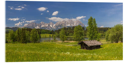 Akrylbilde Alpine summer in the mountains at the Wilder Kaiser