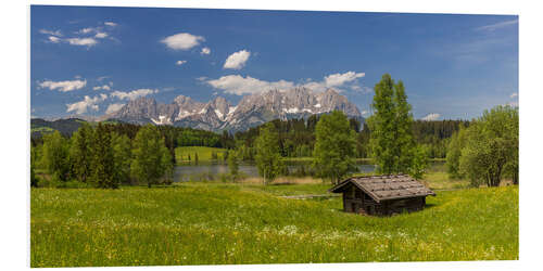 Hartschaumbild Almsommer in den Bergen am Wilden Kaiser