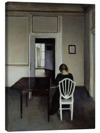 Canvas print Interior With Ida in A White Chair