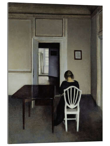 Galleritryk Interior With Ida in A White Chair