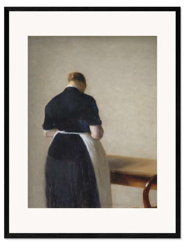 Framed art print Woman seen from the Back