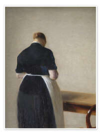 Stampa  Woman seen from the Back - Vilhelm Hammershøi
