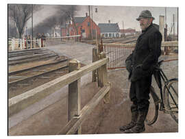 Magnettafel Warten auf den Zug