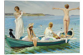 Tableau en plexi-alu Bathing young girls