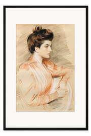 Gerahmter Kunstdruck Profil Porträt von Elisabeth Van Biema