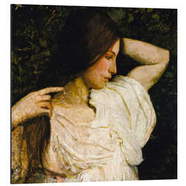 Magnettafel Mädchen ordnet ihr Haar