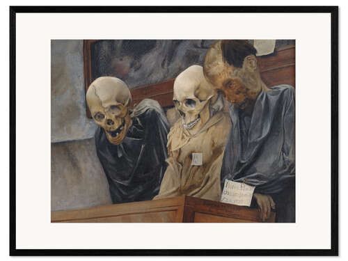 Impresión de arte enmarcada Three Skulls from Convento dei Cappucini