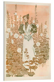 Gallery print A woman stands in a field of flowers