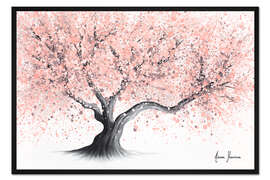 Gerahmter Kunstdruck Kyoto Evening Blossom Tree