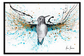 Gerahmter Kunstdruck Golden Night Hummingbird