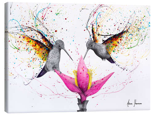 Canvas print Friendship Hummingbirds