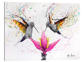 Quadro em plexi-alumínio Friendship Hummingbirds