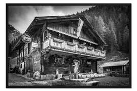 Gerahmter Kunstdruck Unterstalleralm im Villgratental, Osttirol