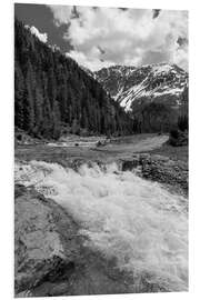 Tableau en PVC Mountain stream in the upper Dorfertal, East Tyrol