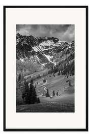 Gerahmter Kunstdruck Blick ins hintere Villgratental, Osttirol