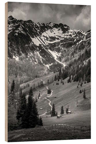 Quadro de madeira View of the rear Villgratental, East Tyrol