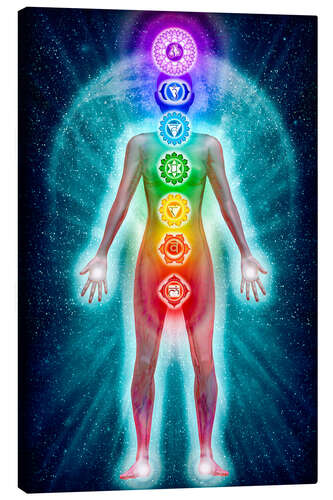 Canvas print The seven chakras - Aura II