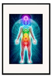 Gerahmter Kunstdruck Die sieben Chakren - Aura II - Dirk Czarnota