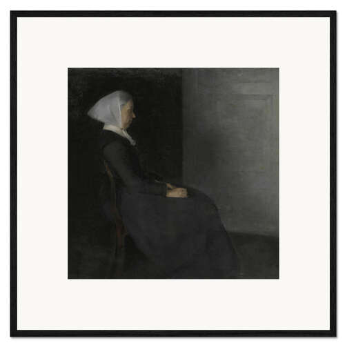 Ingelijste kunstdruk The Artist’s Mother - Frederikke Hammershøi