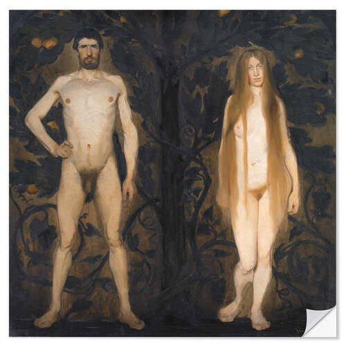 Vinilo para la pared Adam and Eve