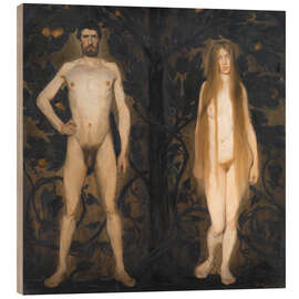 Quadro de madeira Adam and Eve