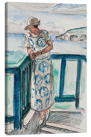 Quadro em tela Woman on the Balcony