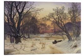 Magnettafel Winternacht in einem Wald