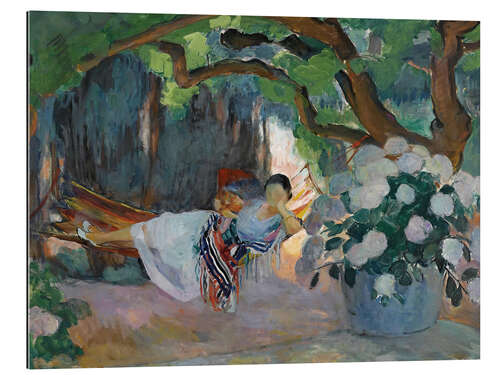 Gallery print Young woman in a Hammock