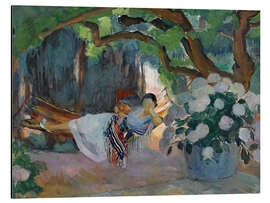 Magnettafel Junge Frau in der Hängematte