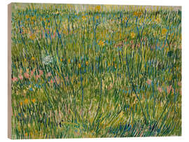 Print på træ Blooming Meadow