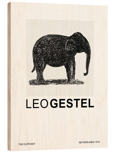 Wood print The Elephant No 2 (Special Edition)