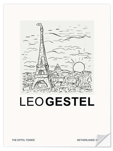 Sticker mural The Eiffel Tower (special Edition)