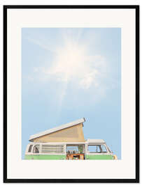 Ingelijste kunstdruk Let´s go camping