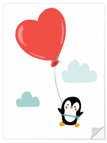 Sticker mural Penguin aviator