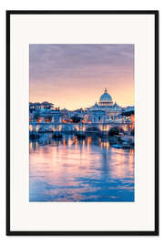 Gerahmter Kunstdruck Sonnenuntergang in Rom II