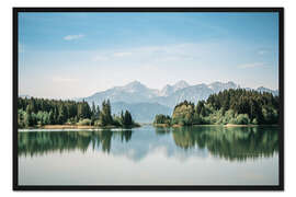 Gerahmter Kunstdruck Alpenpanorama Allgäu