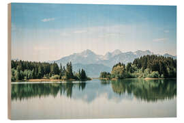 Holzbild Alpenpanorama Allgäu