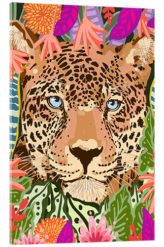 Quadro em acrílico Leopard, peekaboo