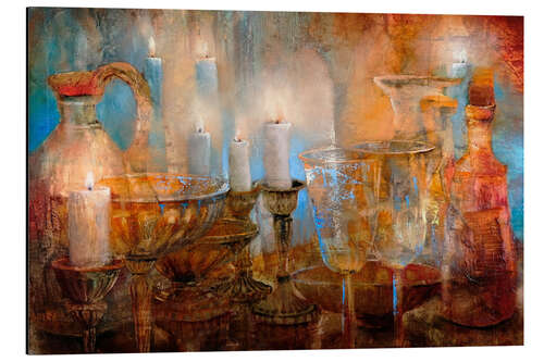 Tableau en aluminium Still Life with Seven Candles