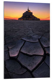 Cuadro de plexi-alu Summer evening at Le Mont St Michel