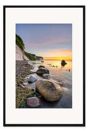Gerahmter Kunstdruck An der Kreideküste auf Rügen