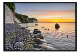 Gerahmter Kunstdruck Piratenschlucht auf Rügen