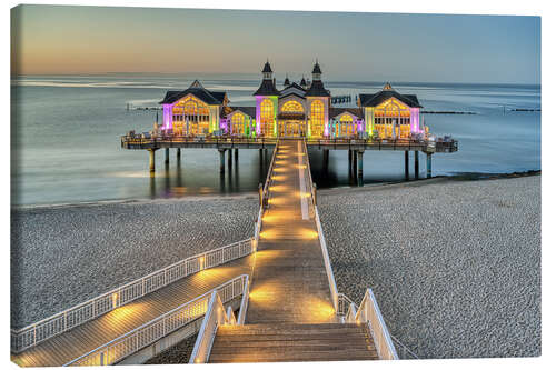 Stampa su tela Pier in Sellin on Rügen