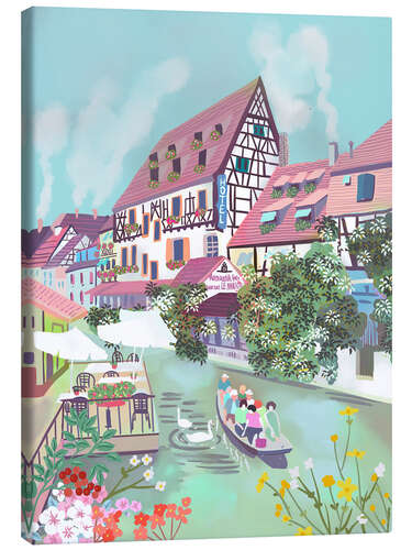 Canvas print Little Venice Colmar, France