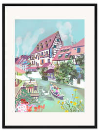 Gerahmter Kunstdruck Klein-Venedig Colmar, Frankreich