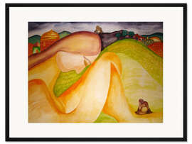 Gerahmter Kunstdruck Buddha-Hügel